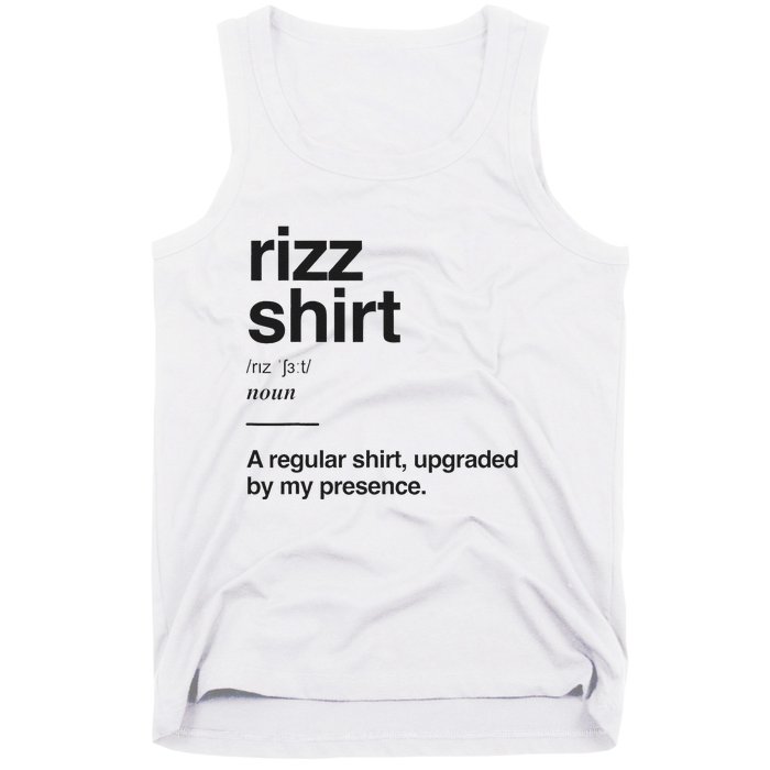 Funny Rizz Gen Z Gen Alpha Slang Charisma Meme Rizz Gift Tank Top