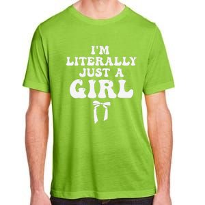 Funny Retro Groovy IM Literally Just A Girl Adult ChromaSoft Performance T-Shirt