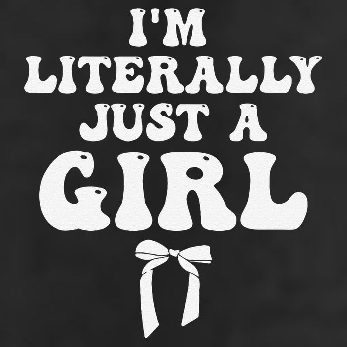 Funny Retro Groovy IM Literally Just A Girl 7 Panel Mesh Trucker Snapback Hat