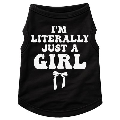 Funny Retro Groovy IM Literally Just A Girl Doggie Tank