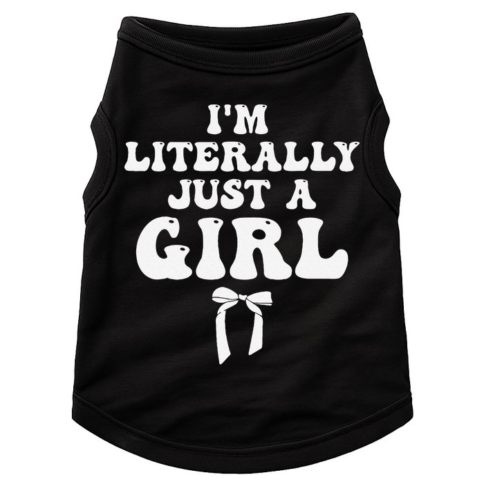 Funny Retro Groovy IM Literally Just A Girl Doggie Tank