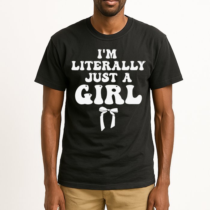 Funny Retro Groovy IM Literally Just A Girl Tall T-Shirt