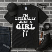 Funny Retro Groovy IM Literally Just A Girl Tall T-Shirt