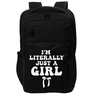 Funny Retro Groovy IM Literally Just A Girl Impact Tech Backpack