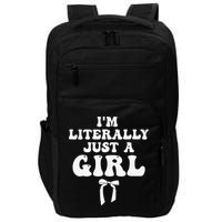Funny Retro Groovy IM Literally Just A Girl Impact Tech Backpack
