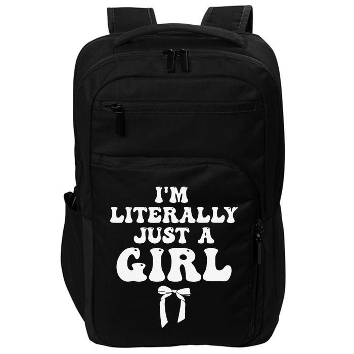 Funny Retro Groovy IM Literally Just A Girl Impact Tech Backpack
