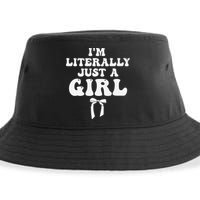 Funny Retro Groovy IM Literally Just A Girl Sustainable Bucket Hat