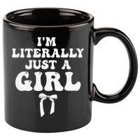 Funny Retro Groovy IM Literally Just A Girl 11oz C Handle Ceramic Mug