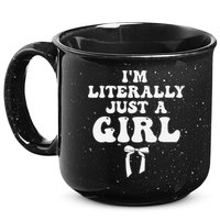 Funny Retro Groovy IM Literally Just A Girl 15oz Campfire Ceramic Mug