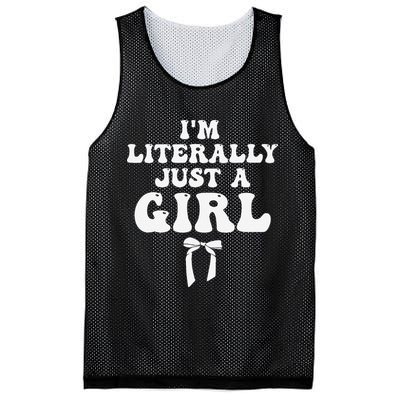 Funny Retro Groovy IM Literally Just A Girl Mesh Reversible Basketball Jersey Tank