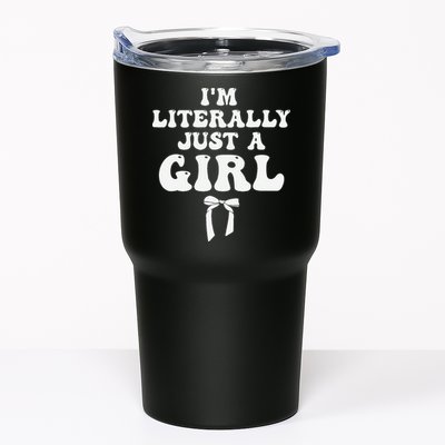 Funny Retro Groovy IM Literally Just A Girl Tumbler