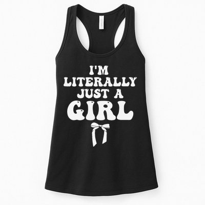 Funny Retro Groovy IM Literally Just A Girl Womens Tank Top