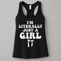 Funny Retro Groovy IM Literally Just A Girl Womens Tank Top