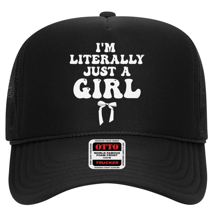 Funny Retro Groovy IM Literally Just A Girl Hat