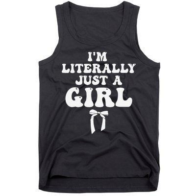Funny Retro Groovy IM Literally Just A Girl Tank Top