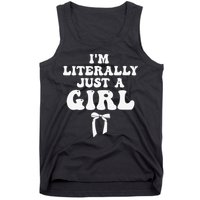 Funny Retro Groovy IM Literally Just A Girl Tank Top