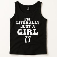 Funny Retro Groovy IM Literally Just A Girl Tank Top