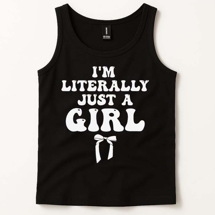 Funny Retro Groovy IM Literally Just A Girl Tank Top