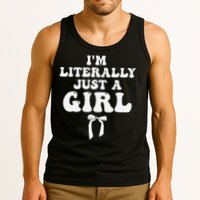 Funny Retro Groovy IM Literally Just A Girl Tank Top