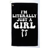 Funny Retro Groovy IM Literally Just A Girl Golf Towel