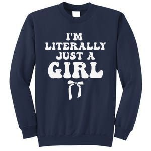 Funny Retro Groovy IM Literally Just A Girl Sweatshirt