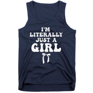 Funny Retro Groovy IM Literally Just A Girl Tank Top