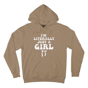 Funny Retro Groovy IM Literally Just A Girl Hoodie