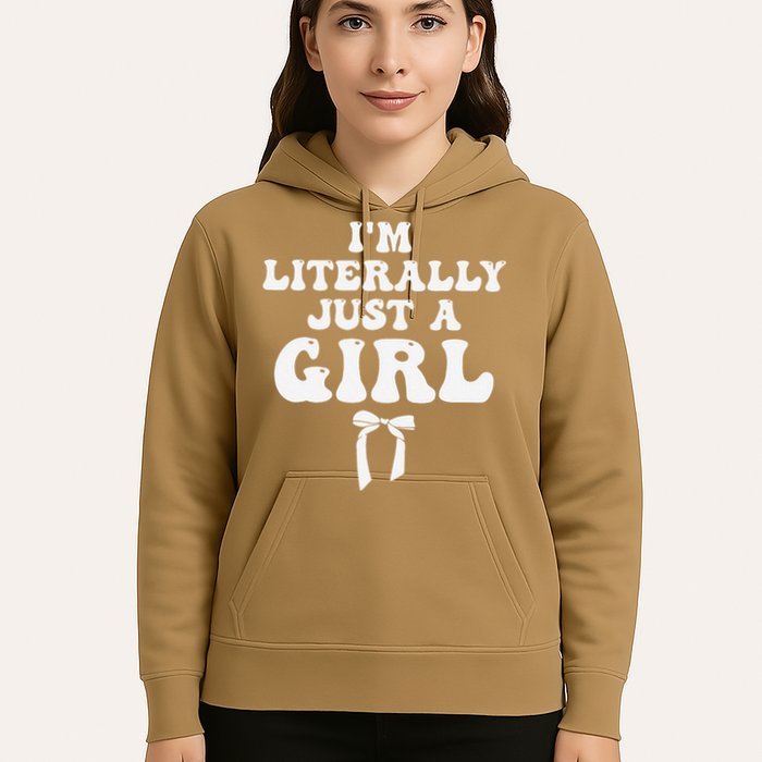 Funny Retro Groovy IM Literally Just A Girl Hoodie