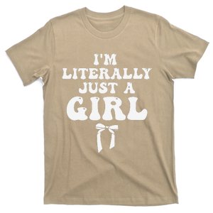 Funny Retro Groovy IM Literally Just A Girl T-Shirt