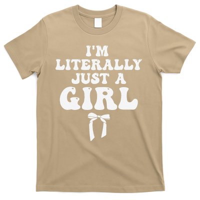 Funny Retro Groovy IM Literally Just A Girl T-Shirt