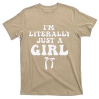 Funny Retro Groovy IM Literally Just A Girl T-Shirt