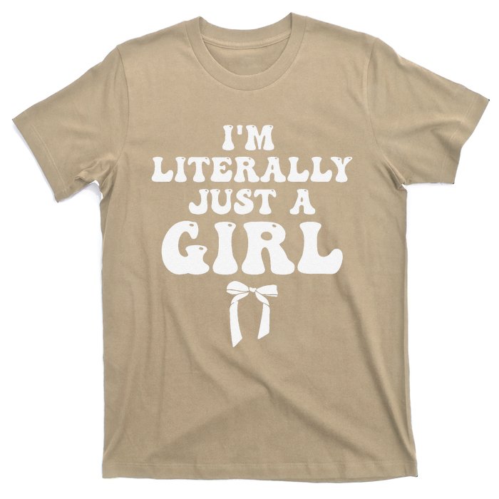 Funny Retro Groovy IM Literally Just A Girl T-Shirt