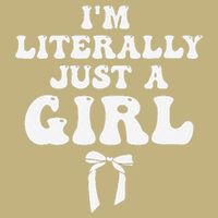 Funny Retro Groovy IM Literally Just A Girl Button