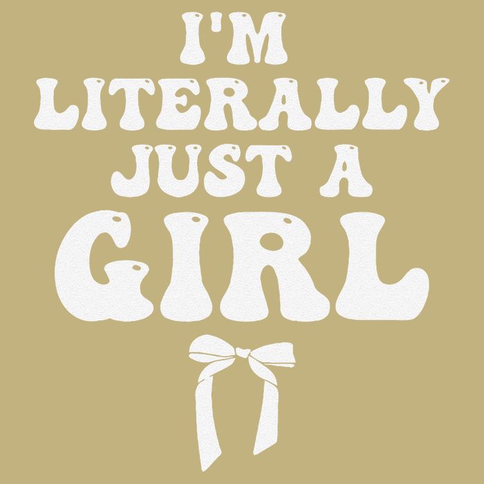 Funny Retro Groovy IM Literally Just A Girl Button