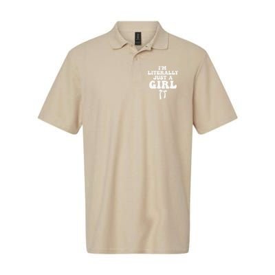 Funny Retro Groovy IM Literally Just A Girl Polo