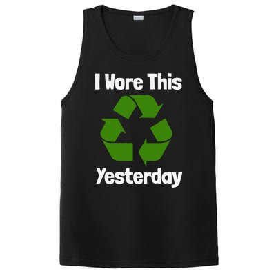 Funny Recycling Humor Earth Day I Wore This Yesterday Gift PosiCharge Competitor Tank