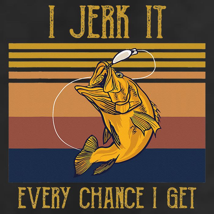 Funny Rude Humor Fishing I Jerk It Every Chance I Get Golf Towel