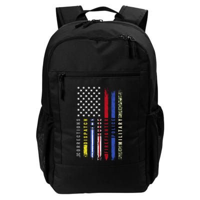 First Responders Hero Flag Nurse Ems Police Fire Military Cool Gift Backpack