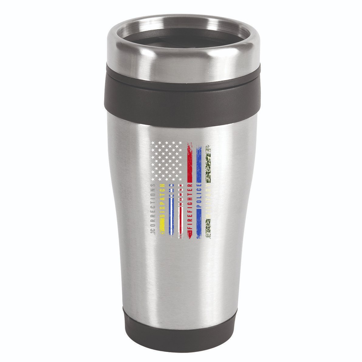 First Responders Hero Flag Nurse Ems Police Fire Military Cool Gift 16oz Travel Tumbler