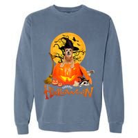 Funny Red Heeler Spooky Halloween Garment-Dyed Sweatshirt