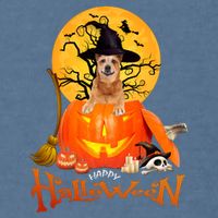 Funny Red Heeler Spooky Halloween Garment-Dyed Sweatshirt