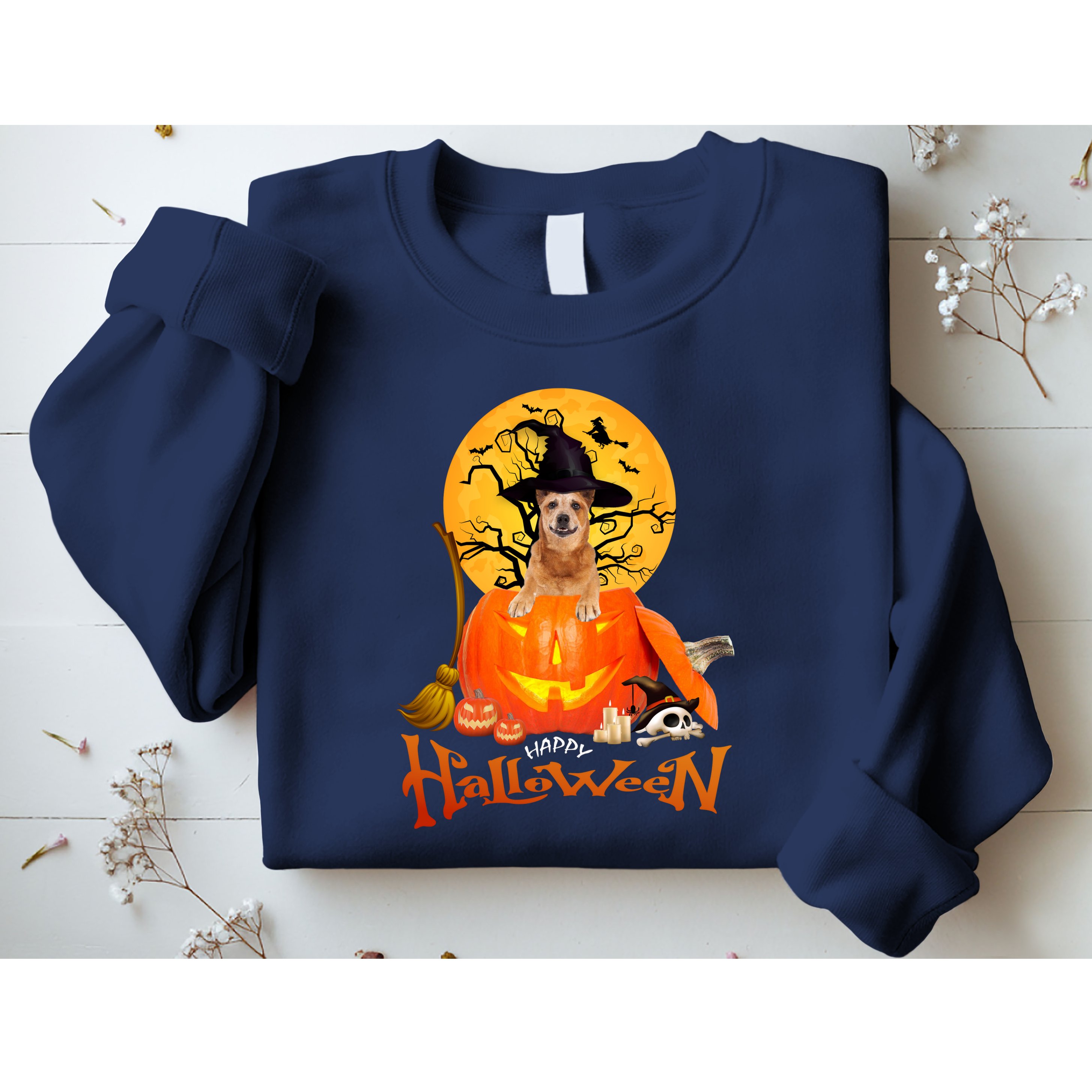Funny Red Heeler Spooky Halloween Sweatshirt