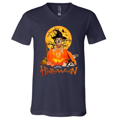 Funny Red Heeler Spooky Halloween V-Neck T-Shirt