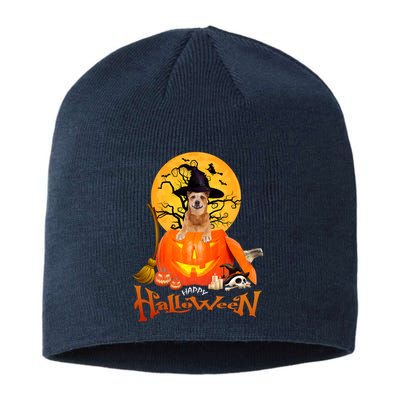 Funny Red Heeler Spooky Halloween Sustainable Beanie