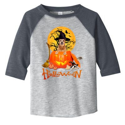 Funny Red Heeler Spooky Halloween Toddler Fine Jersey T-Shirt