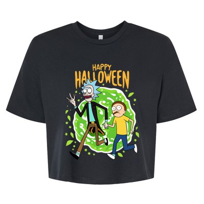 Funny Rick Halloween Bella+Canvas Jersey Crop Tee