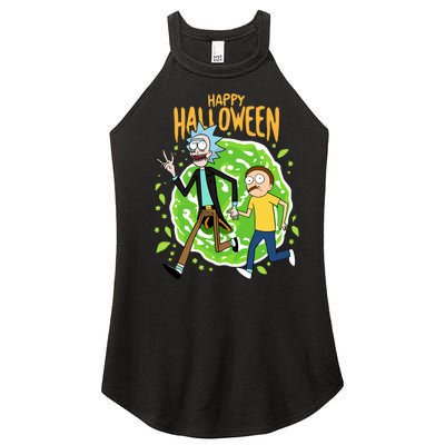 Funny Rick Halloween Women’s Perfect Tri Rocker Tank