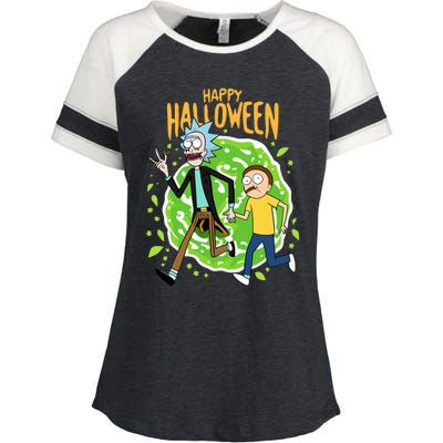 Funny Rick Halloween Enza Ladies Jersey Colorblock Tee