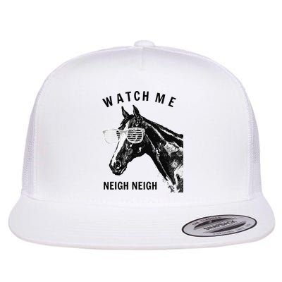 Funny Race Horse Watch Me Neigh Neigh Flatbill Hat