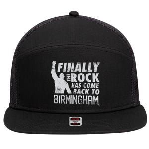 Finally Rock Has Come Back To Birmingham 7 Panel Mesh Trucker Snapback Hat